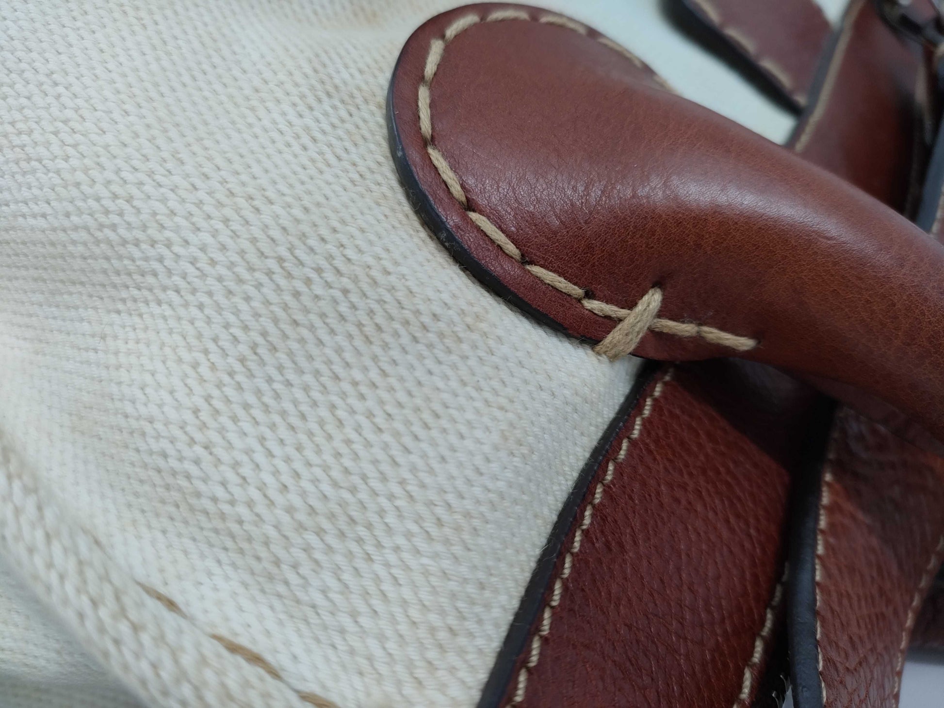 Chloe Leather x Canvas 2-Way Shoulder Bag