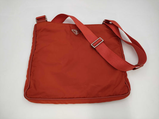 PRADA Nylon Shoulder Bag/Orange/Shoulder Bag
