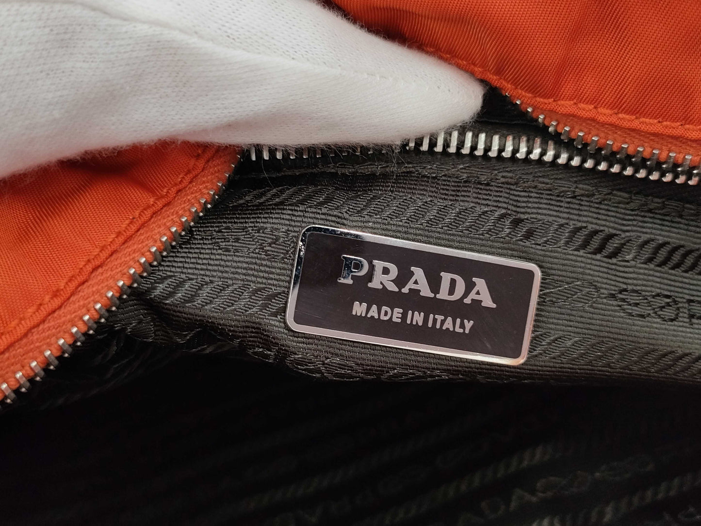 PRADA Nylon Shoulder Bag/Orange/Shoulder Bag