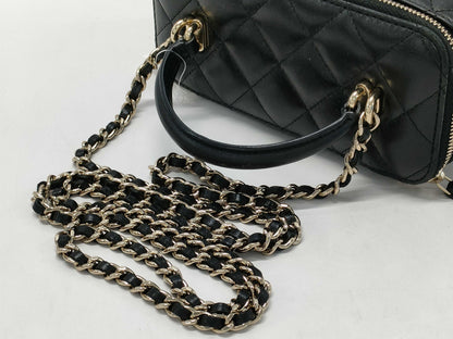 CHANEL Lambskin Vanity Mini Top Handle 2-Way Shoulder Bag