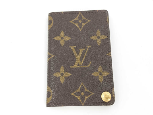 LOUIS VUITTON Monogram Porte Carte Credit Pression Card Case, Pass Case, Business Card Case