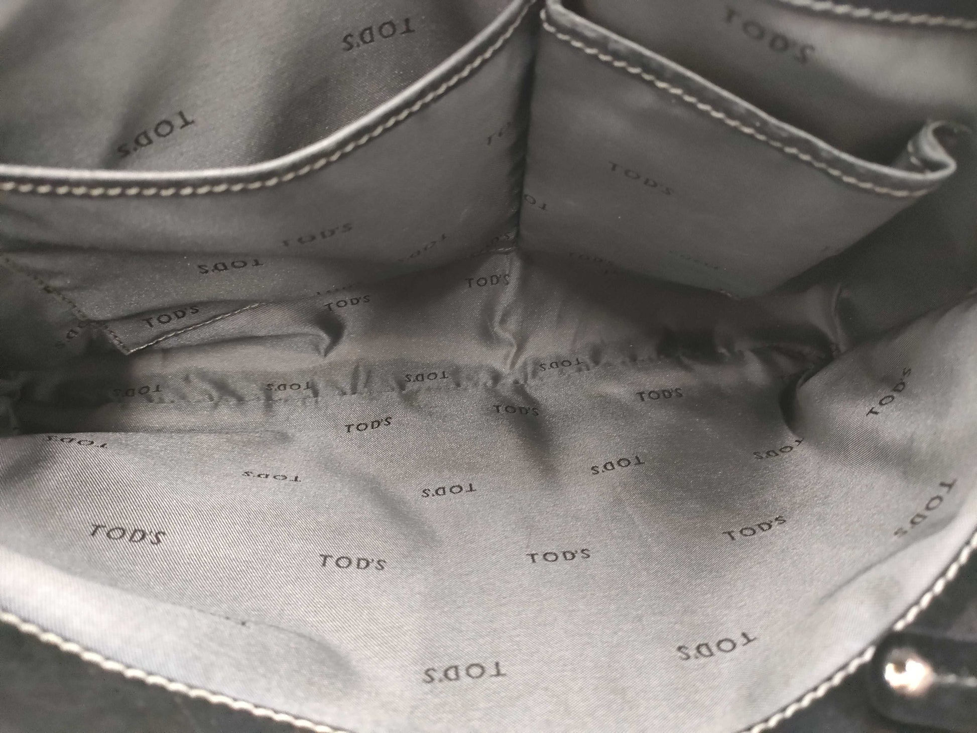 TOD'S Leather / 2-Way Bag / with ST / Black / Condition Considered Tote Bag