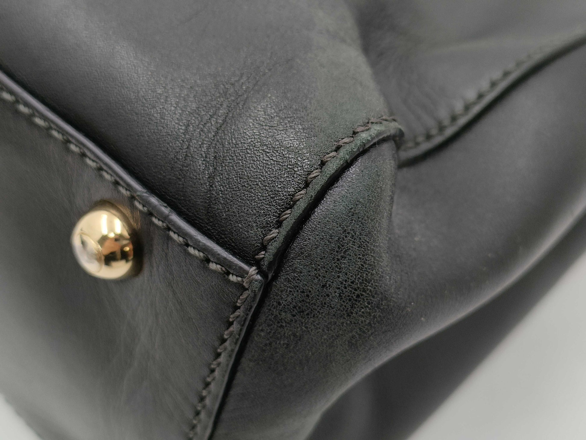 TOD'S Leather / 2-Way Bag / with ST / Black / Condition Considered Tote Bag