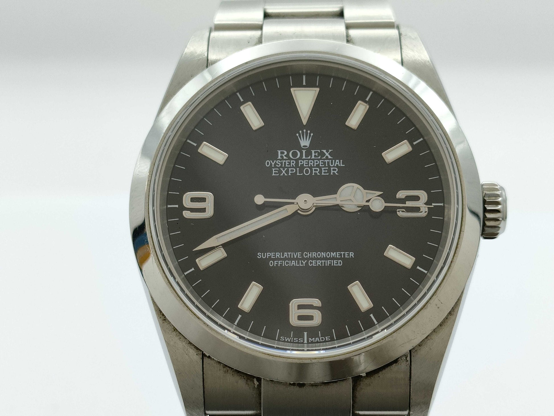 ROLEX 114270 Y883198 Black Dial Men's Watch
