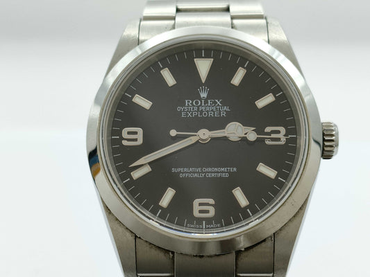 ROLEX 114270 Y883198 Black Dial Men's Watch
