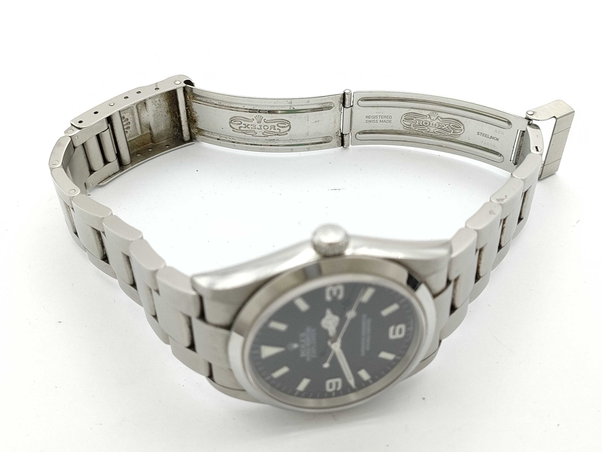 ROLEX 114270 Y883198 Black Dial Men's Watch