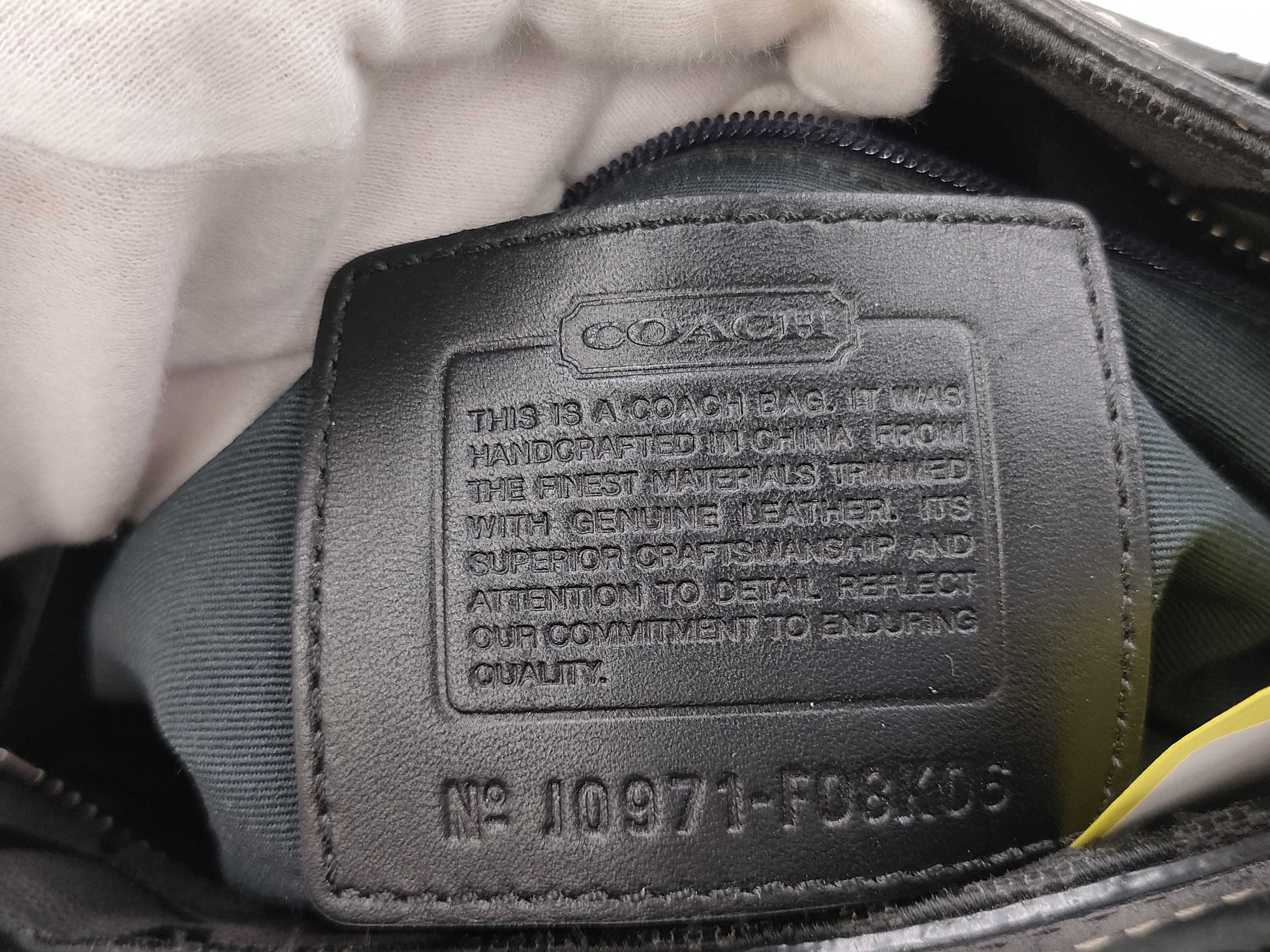 COACH F08K06 Signature Black Handbag