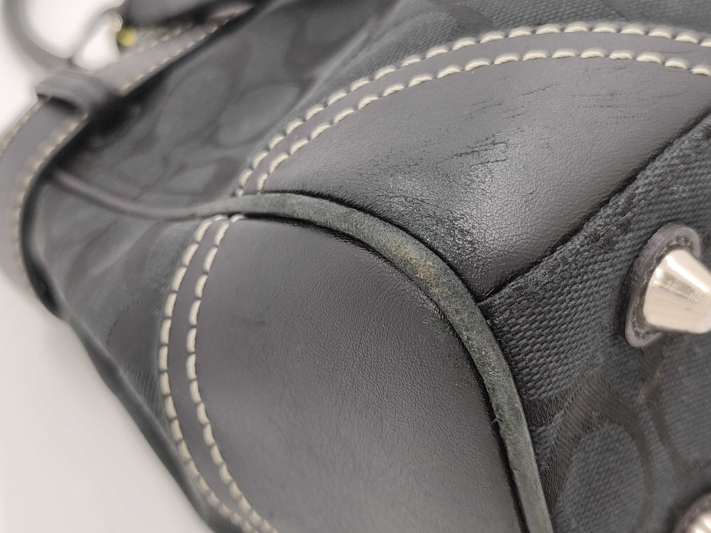 COACH F08K06 Signature Black Handbag