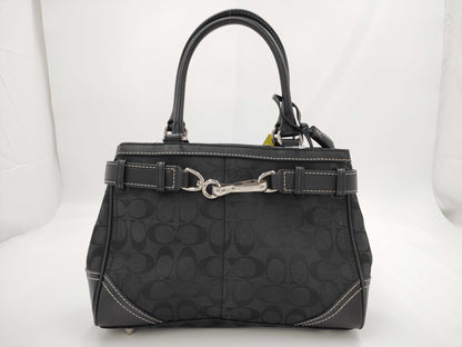 COACH F08K06 Signature Black Handbag