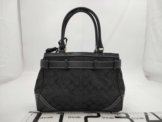 COACH F08K06 Signature Black Handbag