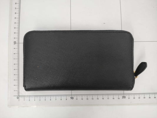 PRADA Saffiano Logo Long Wallet Black Wallet