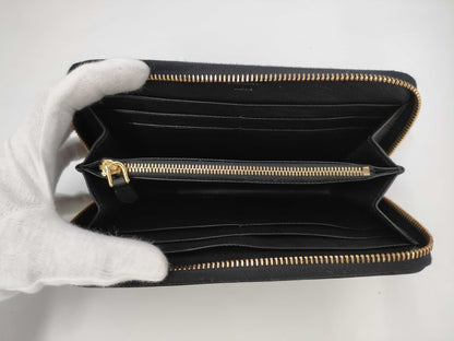 PRADA Saffiano Logo Long Wallet Black Wallet