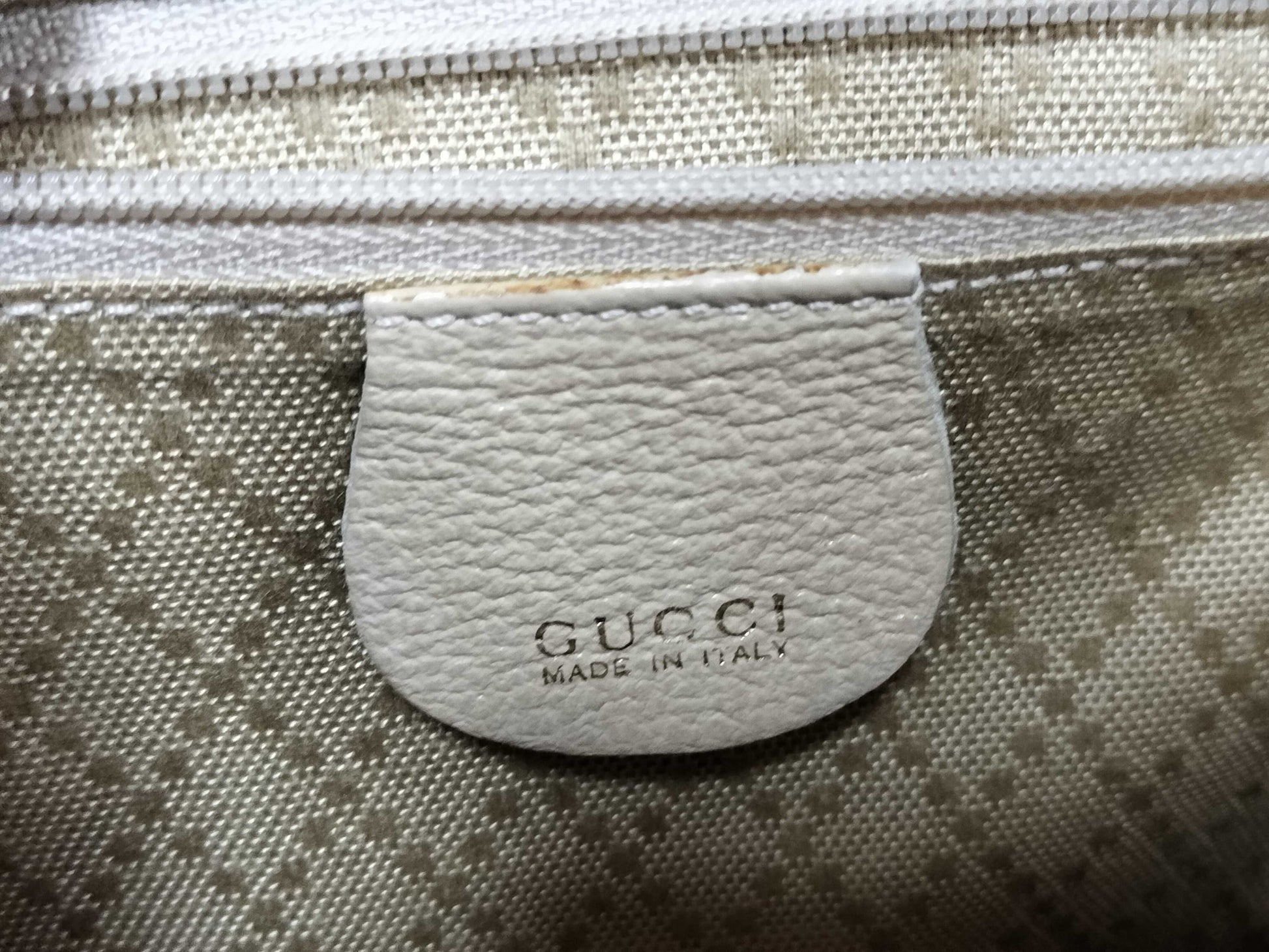 GUCCI Bamboo 000 122 0316 Beige Handbag