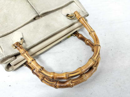 GUCCI Bamboo 000 122 0316 Beige Handbag
