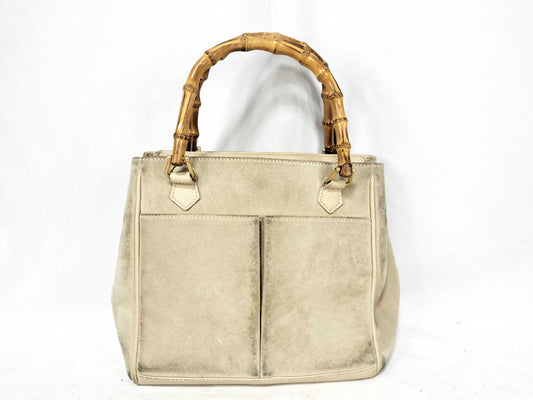 GUCCI Bamboo 000 122 0316 Beige Handbag