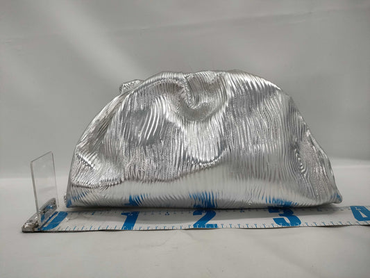 BOTTEGA VENETA Large Silver Pouch