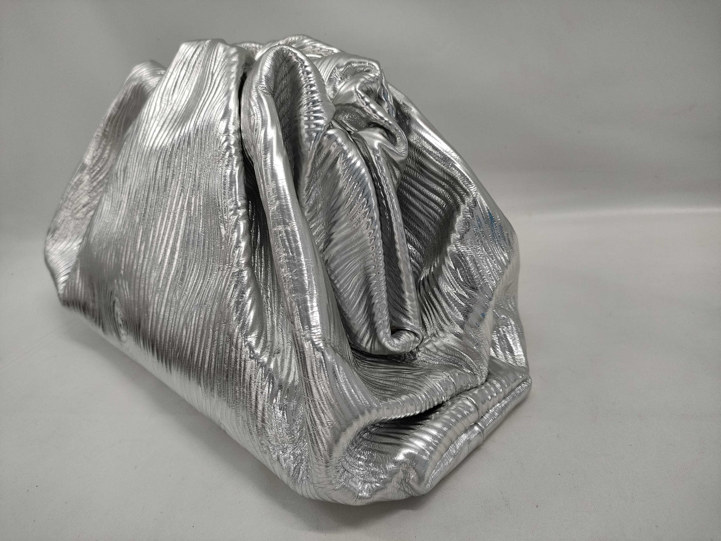 BOTTEGA VENETA Large Silver Pouch