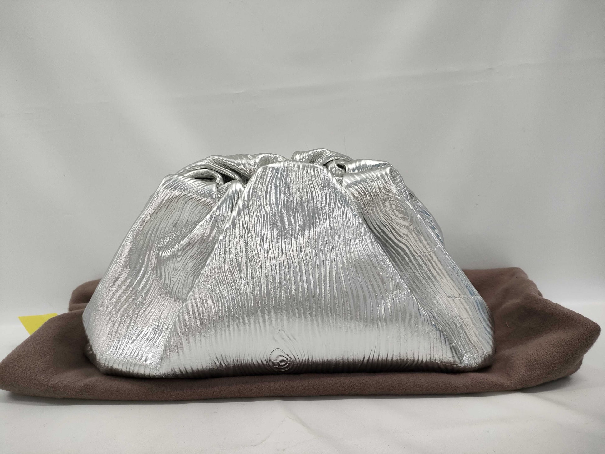 BOTTEGA VENETA Large Silver Pouch