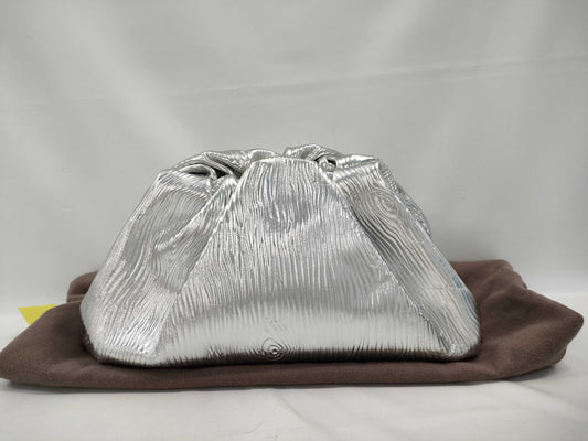 BOTTEGA VENETA Large Silver Pouch