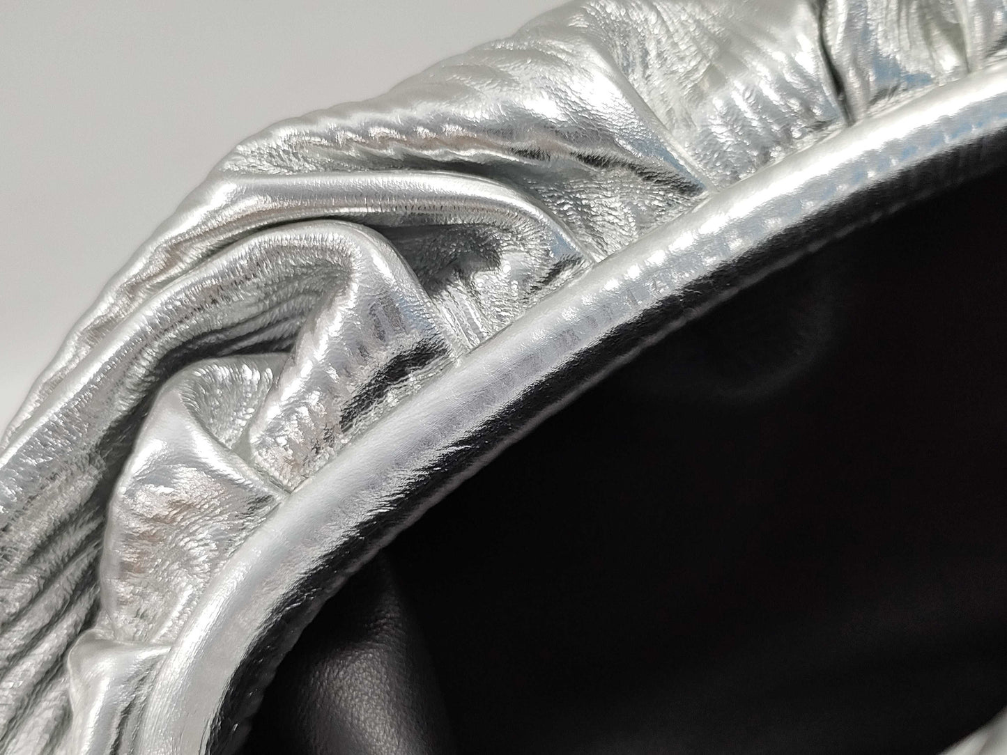 BOTTEGA VENETA Large Silver Pouch