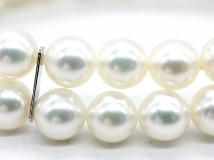 MIKIMOTO Akoya Pearl Diameter Approx. 7.0mm-7.5mm Sapphire Duplex K14WG 31.7g Bracelet Bangle 