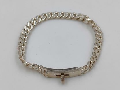 HERMES Kelly Gourmet Bracelet Silver Ag925 XL 20.5g Bracelet/Bangle