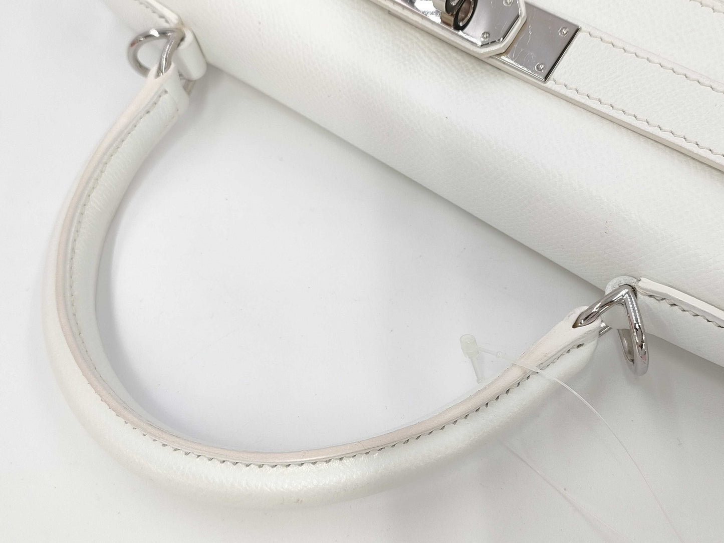HERMES Kelly 28 Epson White SV Stamp □I Stamp Bag