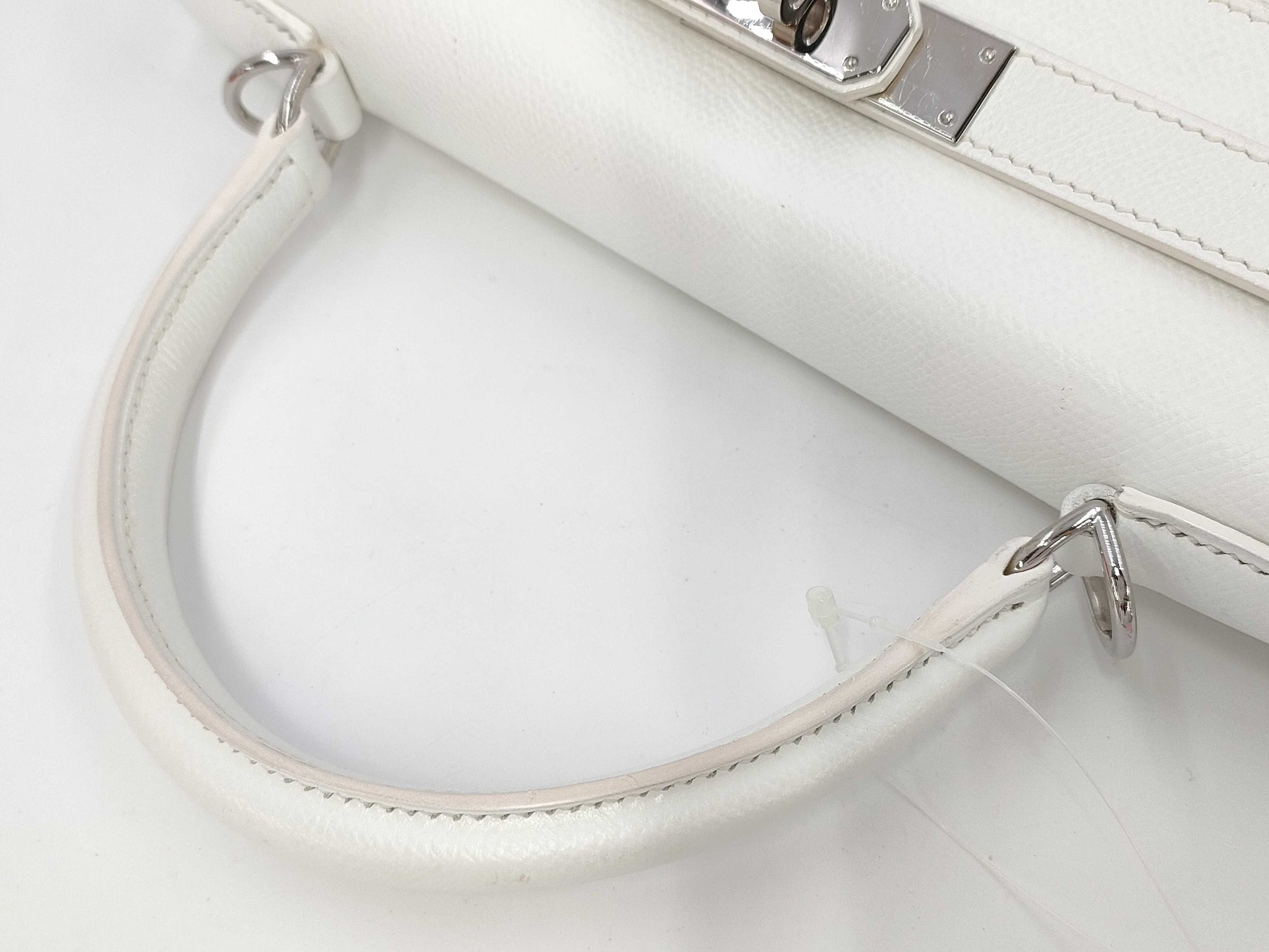 HERMES Kelly 28 Epson White SV Stamp □I Stamp Bag