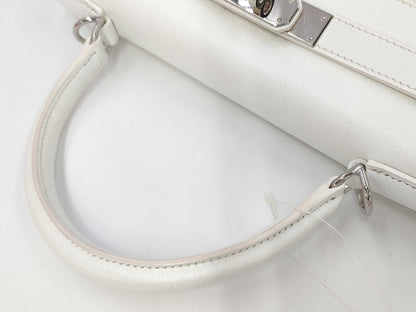 HERMES Kelly 28 Epson White SV Stamp □I Stamp Bag