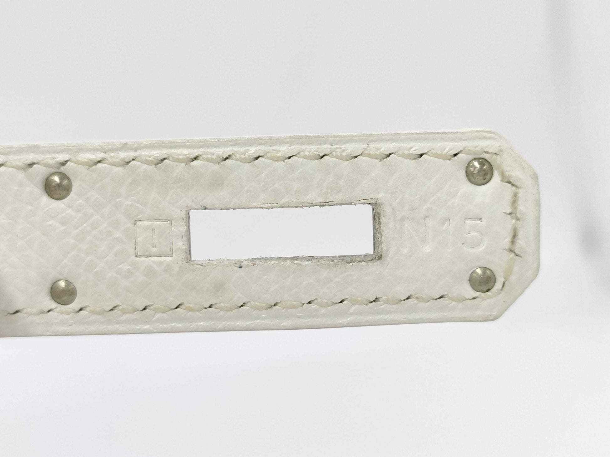 HERMES Kelly 28 Epson White SV Stamp □I Stamp Bag