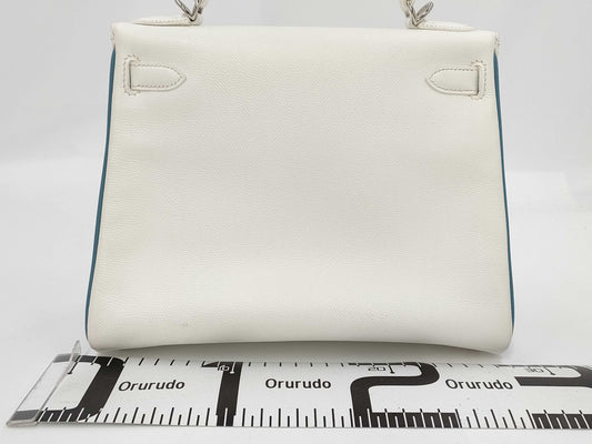 HERMES Kelly 28 Epson White SV Stamp □I Stamp Bag