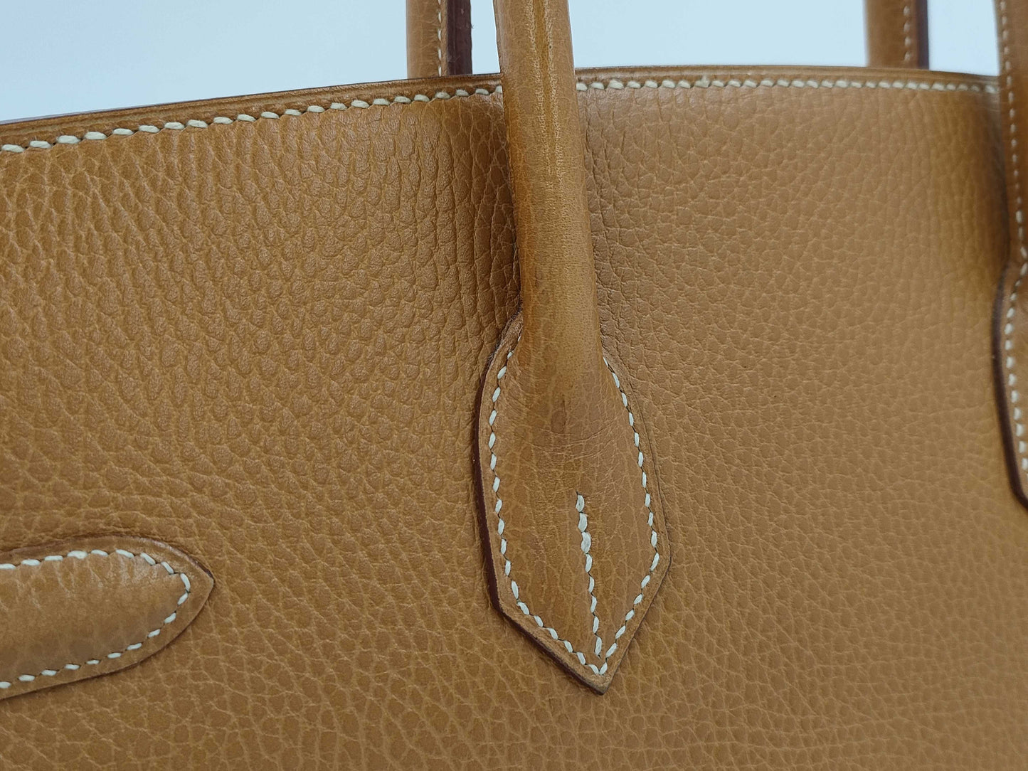 HERMES Birkin 35 Ardennes Gold with GD Hardware and A Stamp