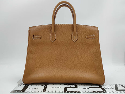 HERMES Birkin 35 Ardennes Gold with GD Hardware and A Stamp