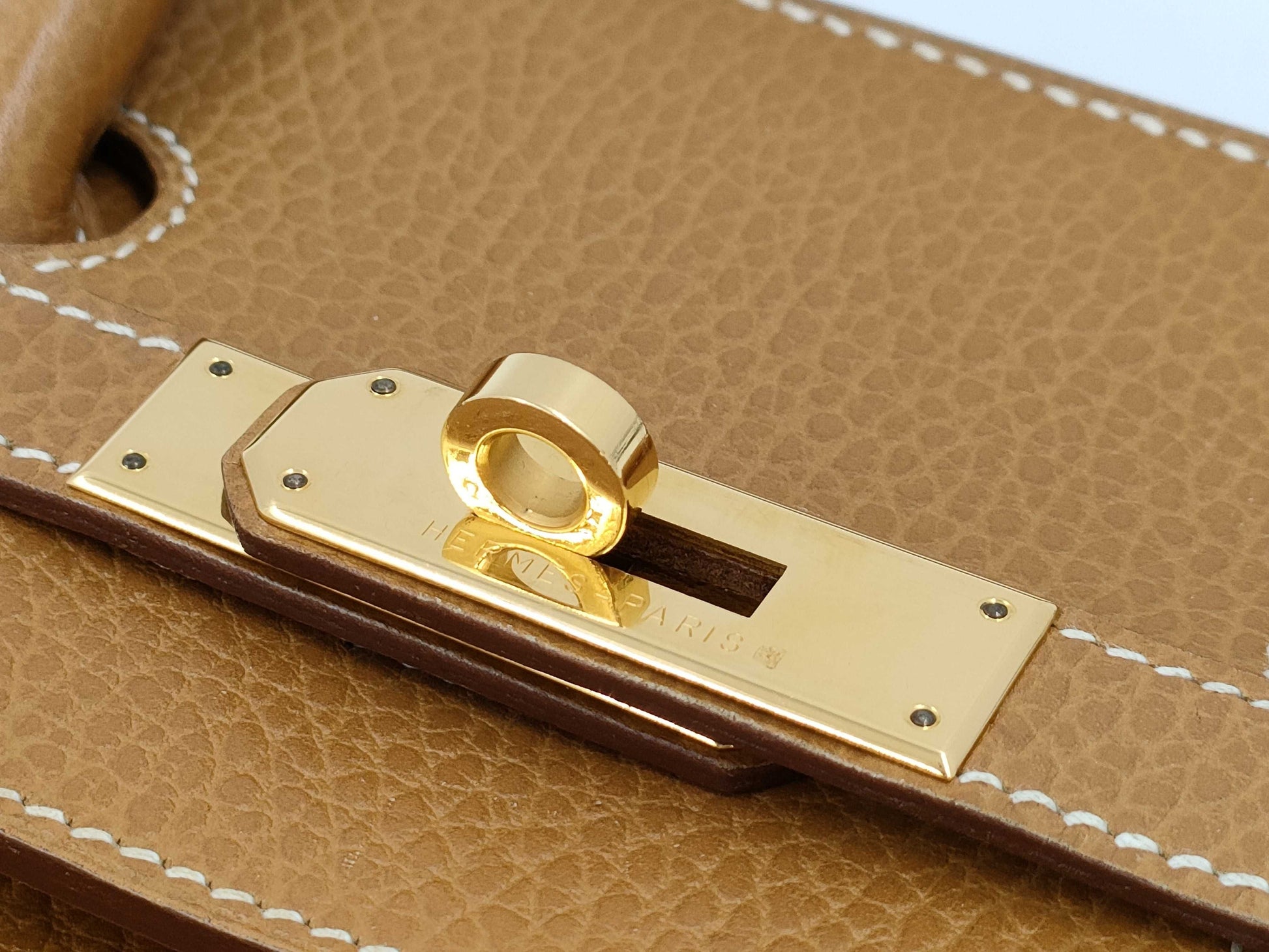 HERMES Birkin 35 Ardennes Gold with GD Hardware and A Stamp