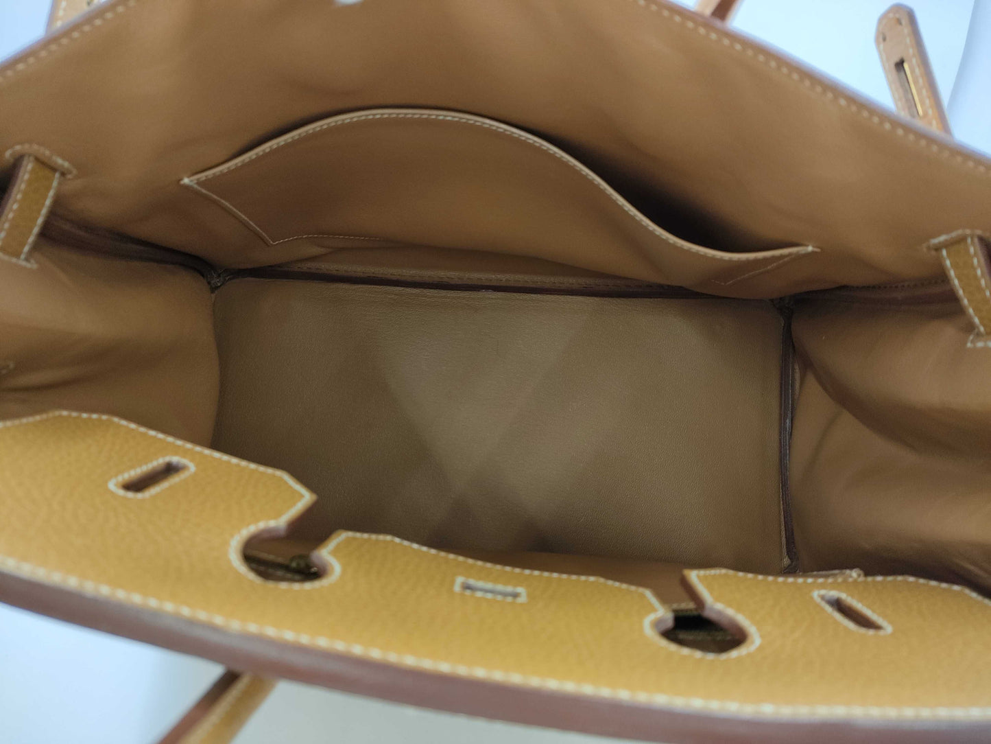 HERMES Birkin 35 Ardennes Gold with GD Hardware and A Stamp