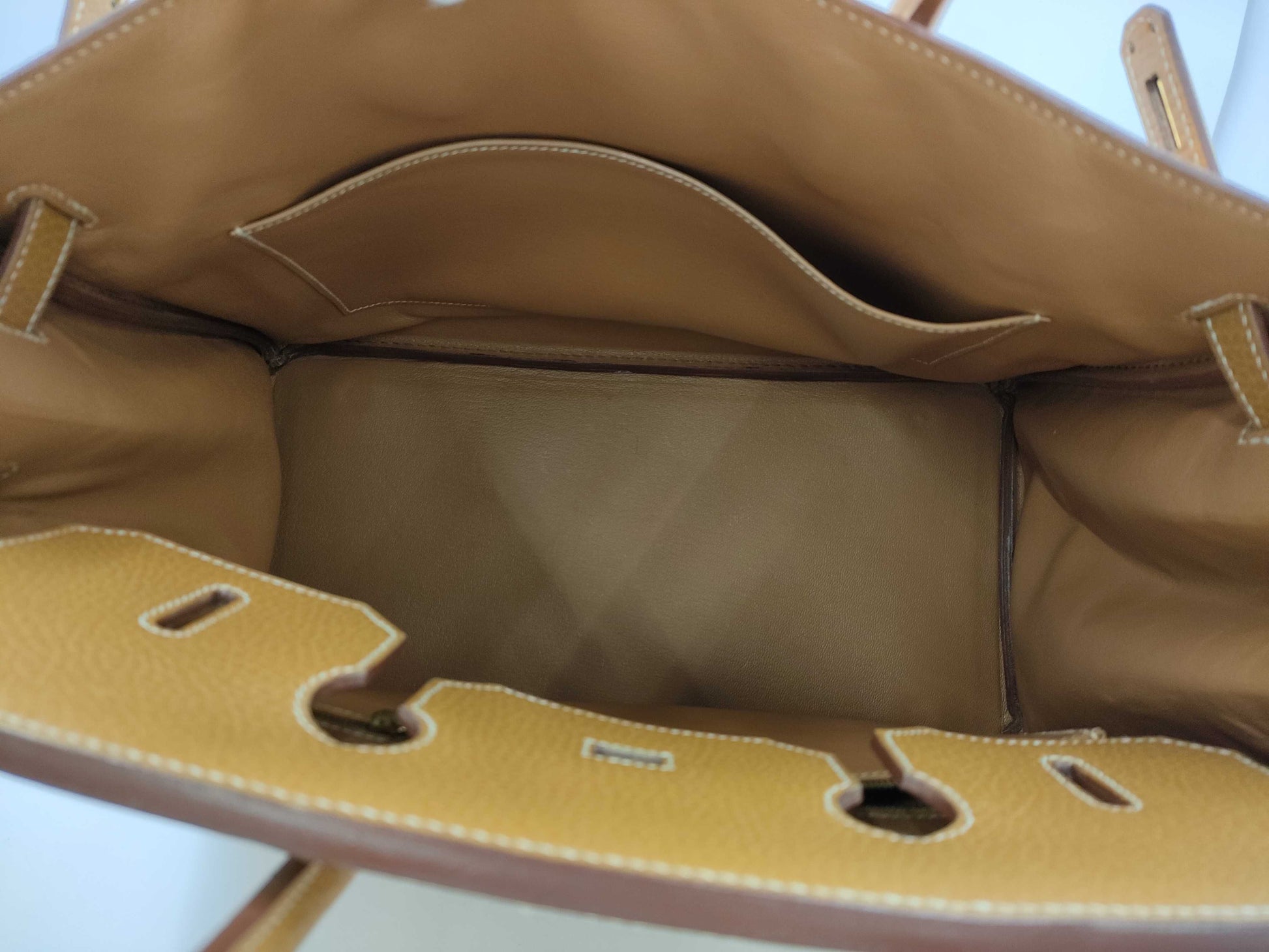 HERMES Birkin 35 Ardennes Gold with GD Hardware and A Stamp