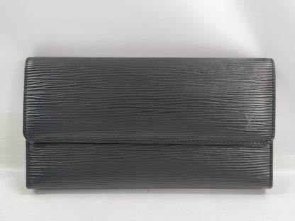 LOUIS VUITTON Epi Porte Tresor International Black Wallet