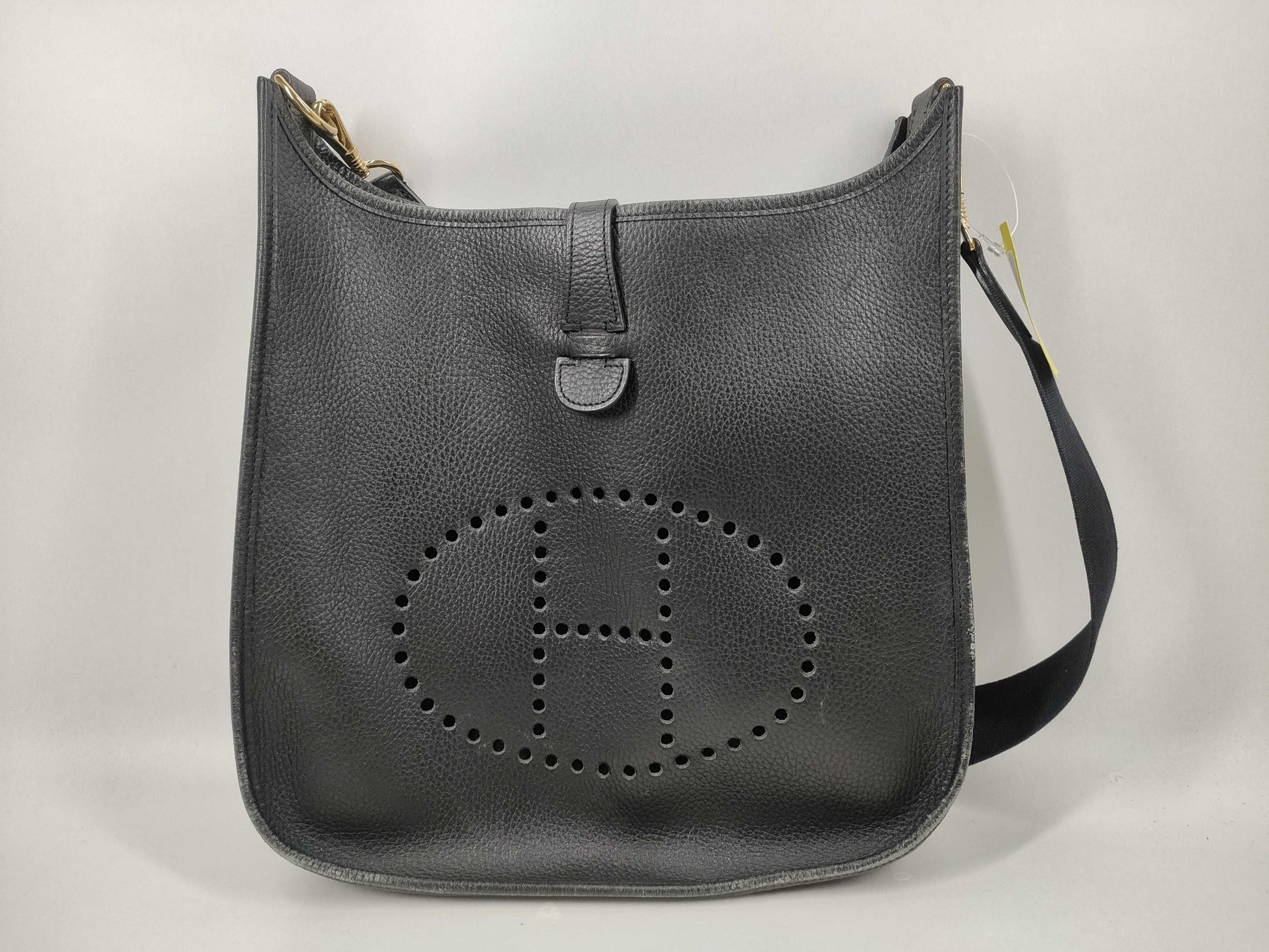 HERMES Evelyn □B engraved Togo shoulder bag