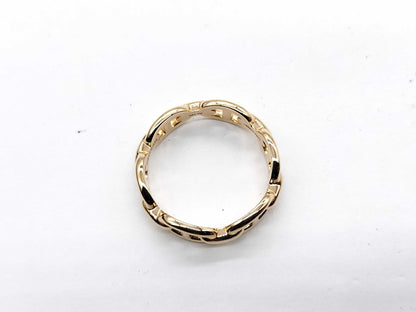 HERMES Chaine d'Ancre #55 PG Au750 4.2g Ring 