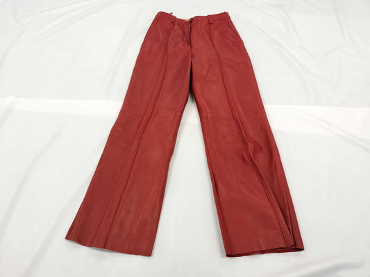 GUCCI Leather Red Pants 629532