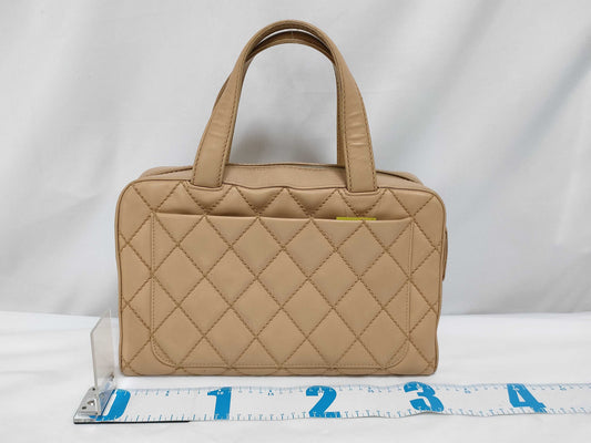 CHANEL Wild Stitch/Beige Handbag