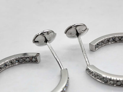 Cartier Hoop Diamond WG 750 9.2g Earrings 