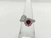 Pigeon-Blood R1.01ct D0.320/0.74ct PT900 6.8g Ring 