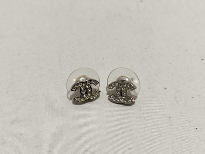 CHANEL Coco Mark Coco Rhinestone Earrings