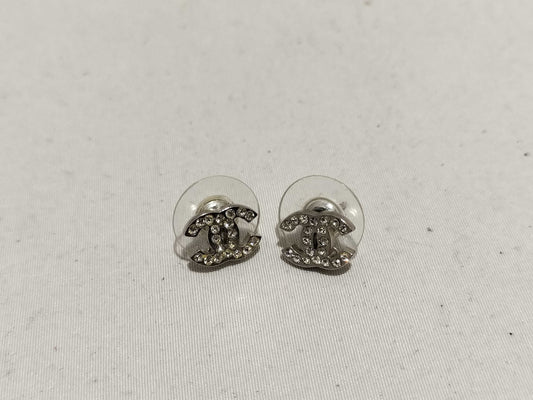 CHANEL Coco Mark Coco Rhinestone Earrings