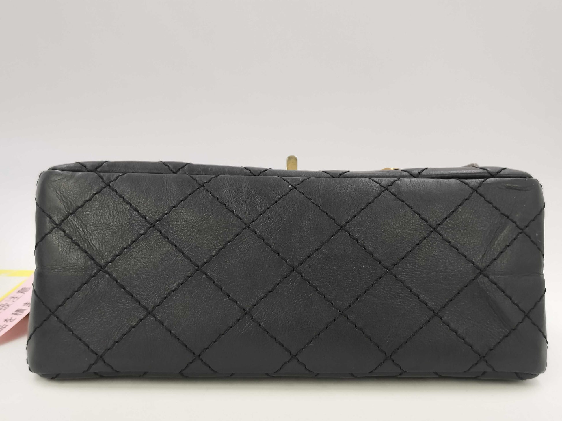 CHANEL Lambskin 2.55 Icon Double Flap Casino Charm Calfskin Black Shoulder Bag