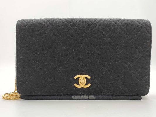 CHANEL Matelasse Cotton Shoulder Bag