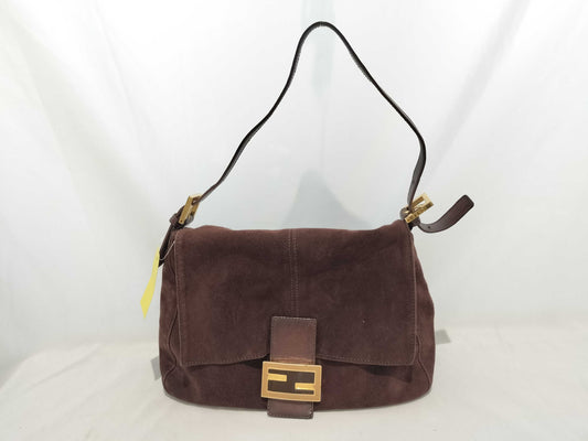 FENDI Mamma Suede Hand One-Shoulder Handbag