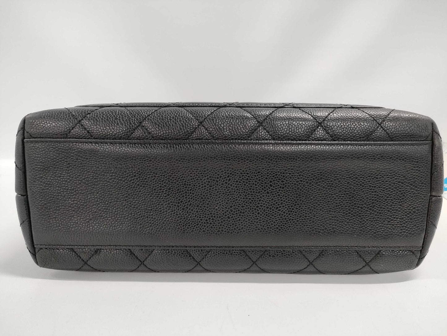 CHANEL Caviar Skin Top Handle Handbag Black Handbag