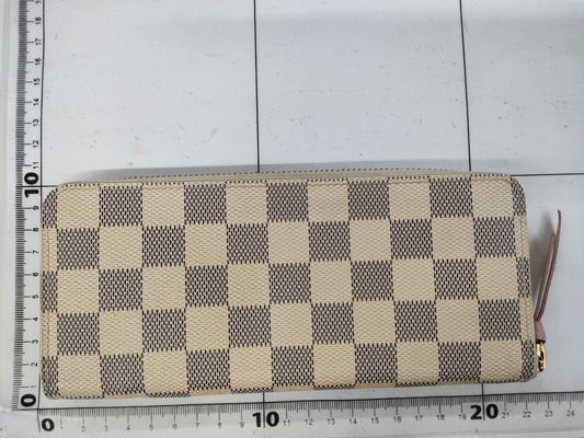 LOUIS VUITTON Damier Azur Portefeuille Clemence Rose Ballerine Wallet
